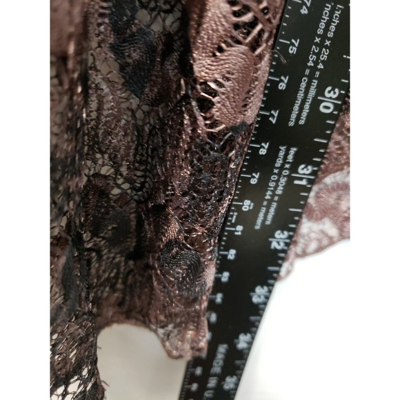 Lavish size XL light cocoa lace poncho/tank ladies top USA - Picture 5 of 10